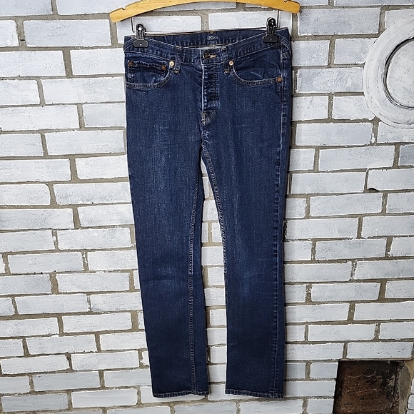 BDG Denim - BDG Women's Dark Blue Low-Rise Straight Leg Denim Jeans Size 27